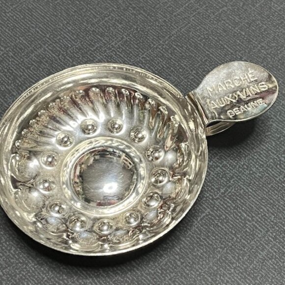 VTG Metal Wine Taster Cup Marché Aux Vins Beaune France 4"x3" - Picture 4 of 13